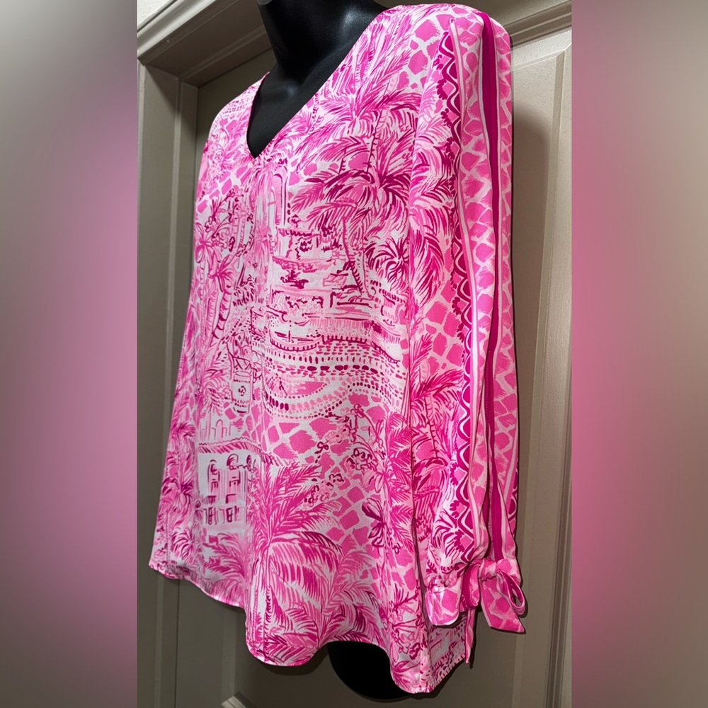 Lilly Pulitzer Pamala Top in Paradise Pink size Small - Picture 11 of 15